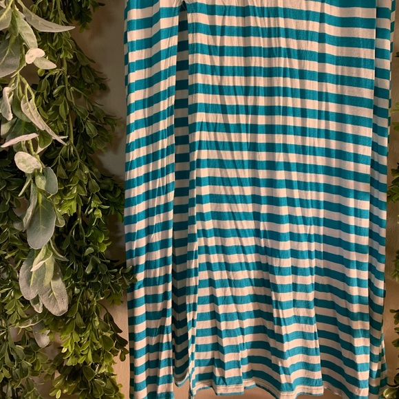 Teal stripe maxi skirt - Picture 2 of 2